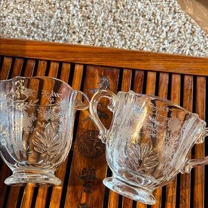 Vintage Fostoria Chintz  (etched) cream and sugar set